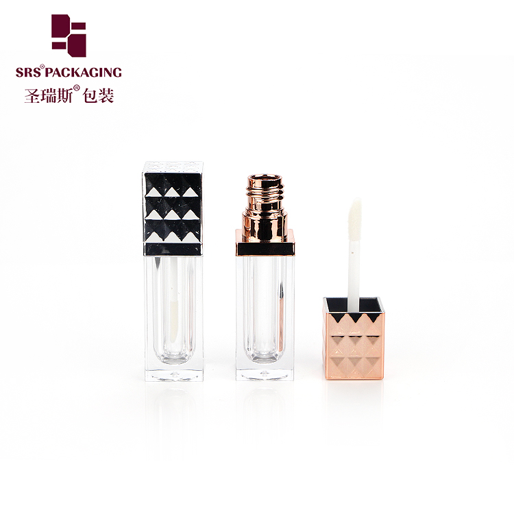 High Quality Empty Square Lip Gloss Tube Plastic Containers Cosmetic Packaging