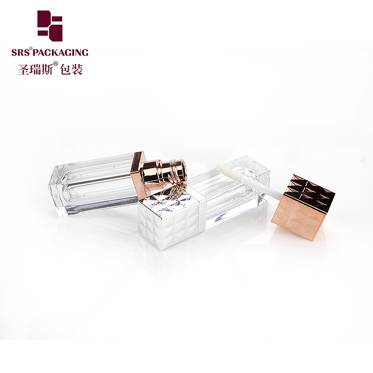 High Quality Empty Square Lip Gloss Tube Plastic Containers Cosmetic Packaging