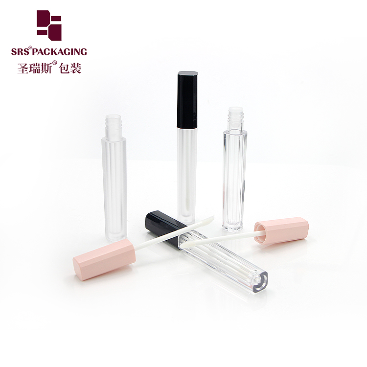 Wholesale stock empty frost clear cosmetic plastic 4.5ml lip gloss tubes packaging