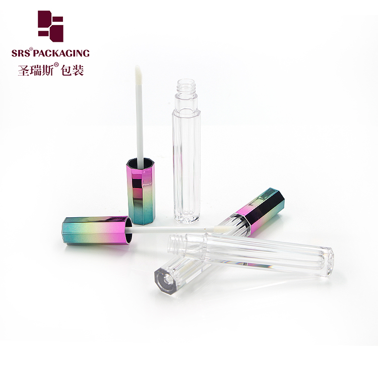 Empty makeup container 3ml rectangle luxury lipgloss packaging in stock low moq