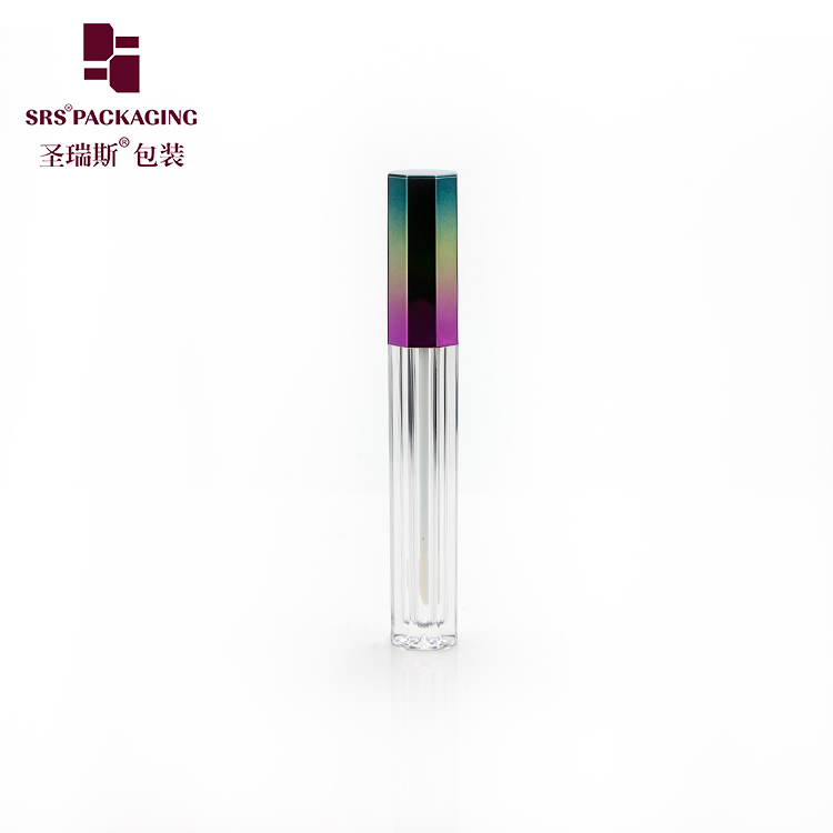 Empty makeup container 3ml rectangle luxury lipgloss packaging in stock low moq