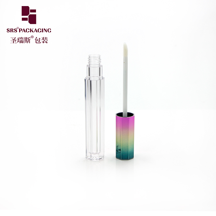 Empty makeup container 3ml rectangle luxury lipgloss packaging in stock low moq