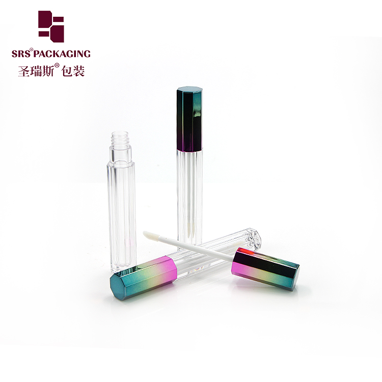 Empty makeup container 3ml rectangle luxury lipgloss packaging in stock low moq