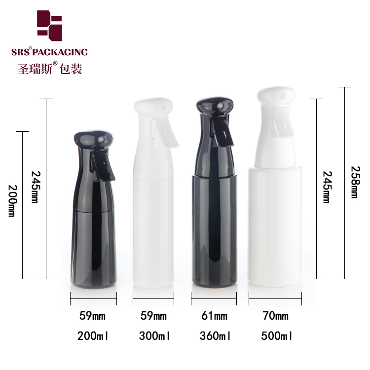 wholesale plastic spray bottles 200ml PP PET material continuous mist high refillable new plastic spray bottle