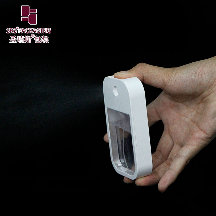 Wholesale pocket sized plastic perfume spray bottle empty 40ml square shape credit card perfume bottles