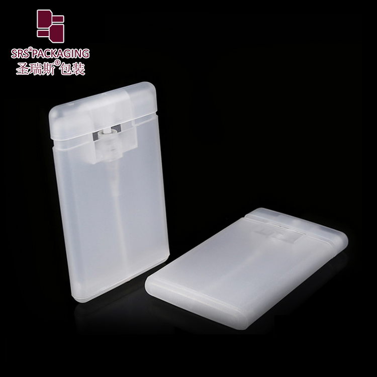 New cosmetic empty packaging square spray bottle 20ml pocket credit card mist sprayer bottles