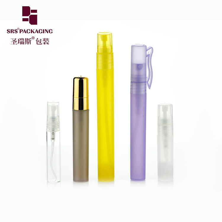 SRS colorful PP PCR PLA material pen shape refillable cheap 10ml plastic spray bottle 