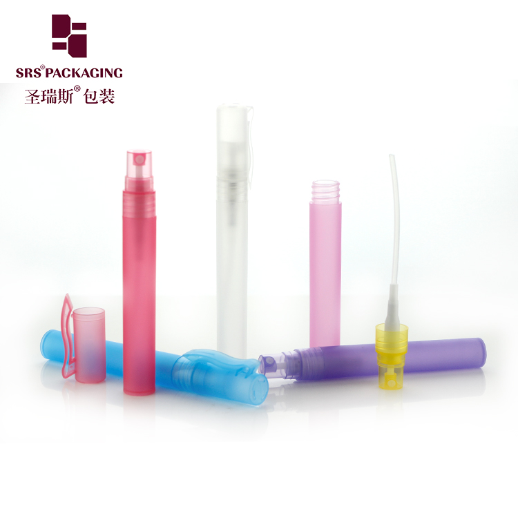 Free samples refillable pen sprayer bottle 5ml 7ml 9ml empty mini fine mist plastic spray bottles