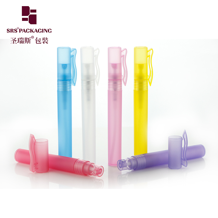 Free samples refillable pen sprayer bottle 5ml 7ml 9ml empty mini fine mist plastic spray bottles