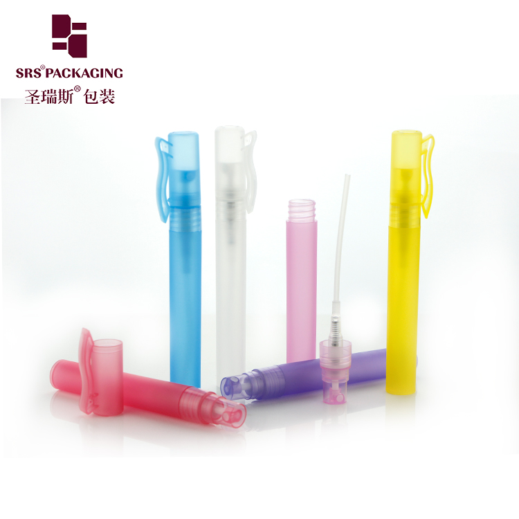 Free samples refillable pen sprayer bottle 5ml 7ml 9ml empty mini fine mist plastic spray bottles