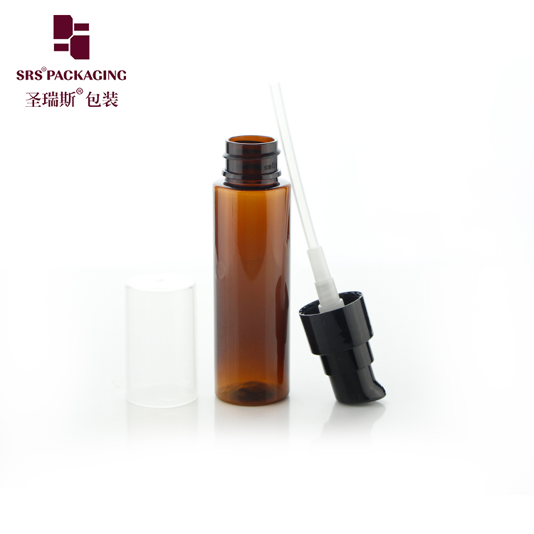 30ml 50ml PET plastic customized color empty alcohol round spray bottle