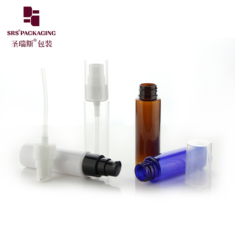 30ml 50ml PET plastic customized color empty alcohol round spray bottle