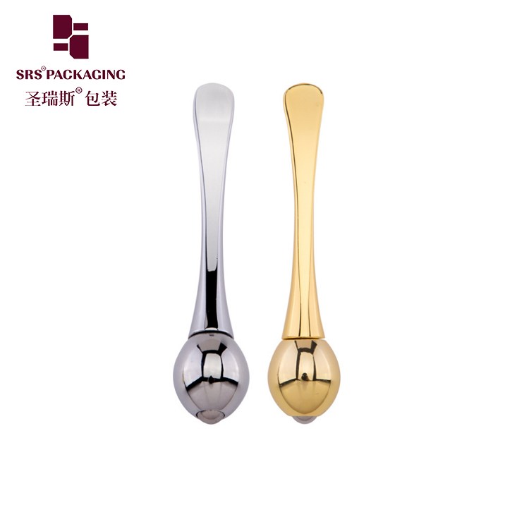 Metal luxury silver rose gold cosmetic cream spatula stick spoon for face cream