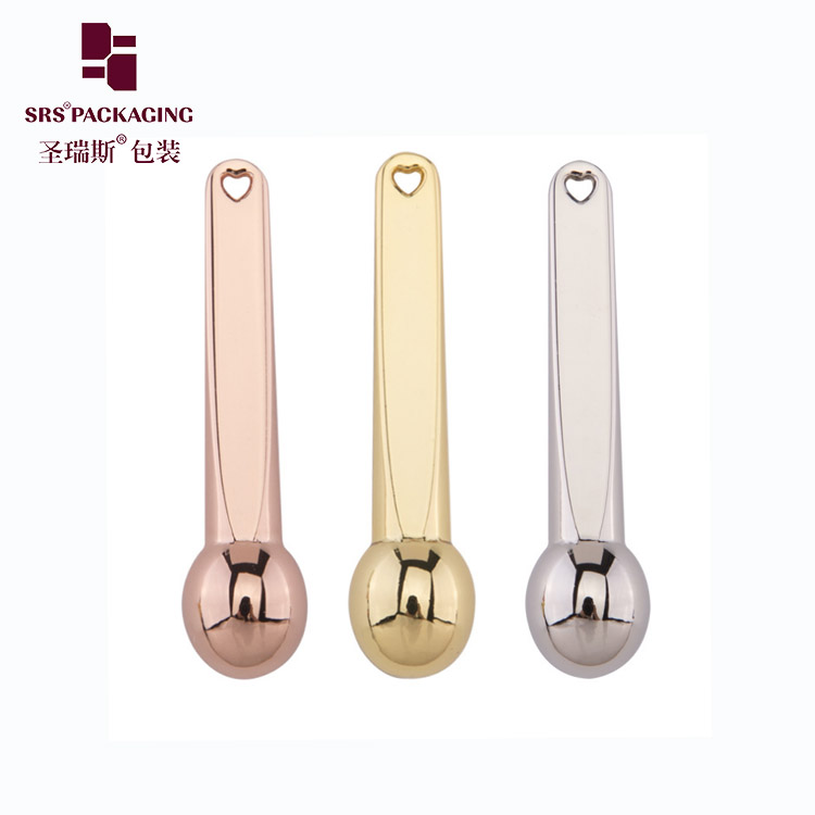 Beauty makeup tools gold cream mixing facial metal cosmetic spoon and spatula