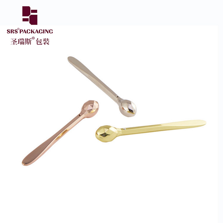 pink makeup cream spatula luxury mini plastic gold cosmetic mini spatula for skincare