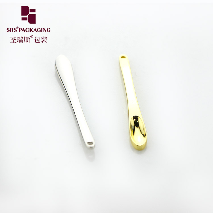 wholesale customization color zinc alloy cream gold cosmetic spoon