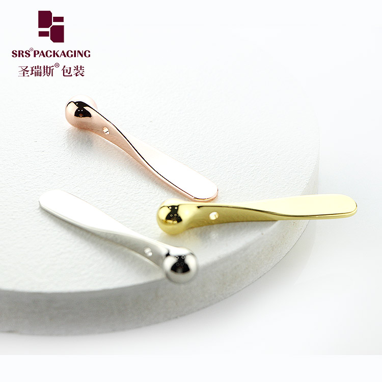 wholesale mini small size skin care tool zinc alloy luxury eye cosmetic spoon