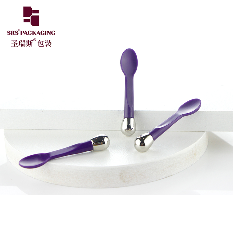 Beauty makeup tools purple cream mixing facial cosmetic spoon and spatula