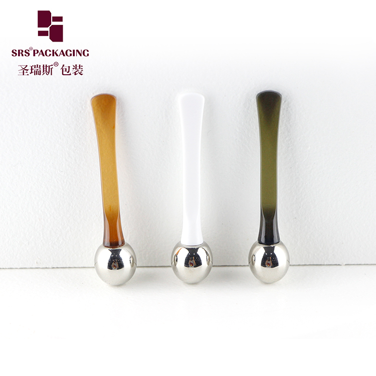 Plastic eye cream stick metal eye massage head and cosmetic beauty cream digging spoon