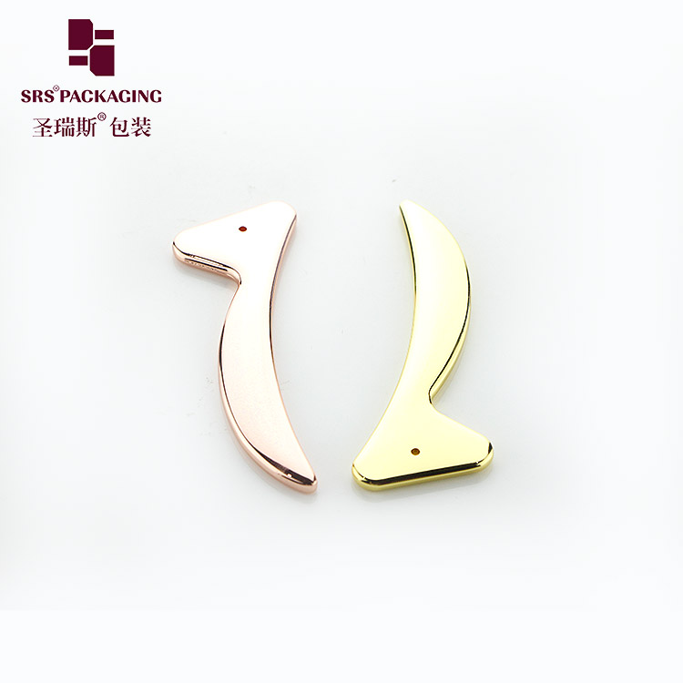 special shape cosmetic wholesale shiny gold silver make up spatula