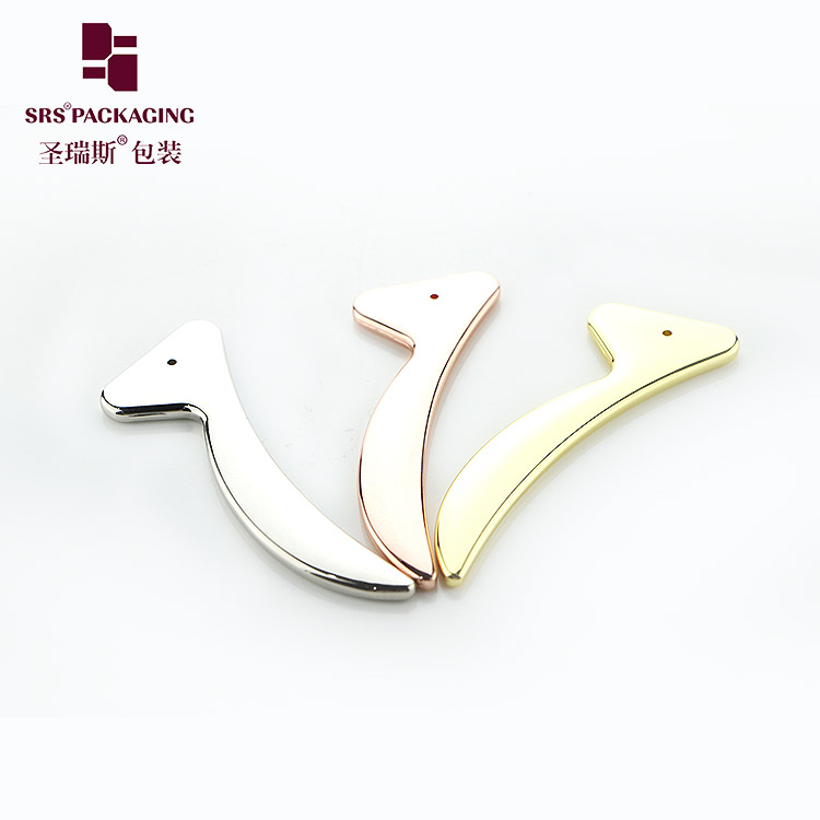 special shape cosmetic wholesale shiny gold silver make up spatula