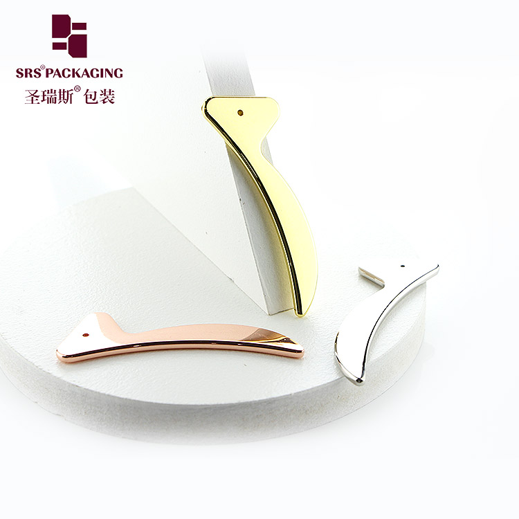 special shape cosmetic wholesale shiny gold silver make up spatula