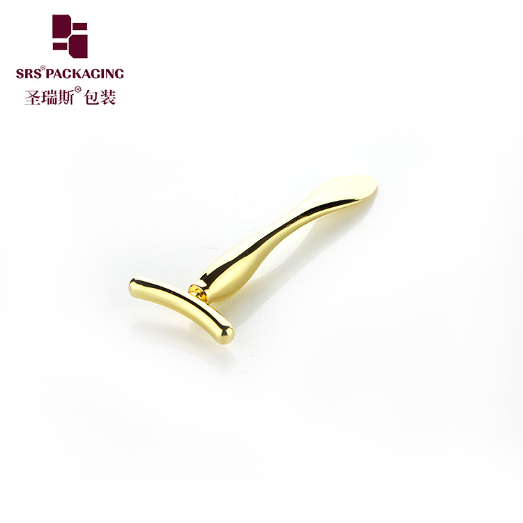 special shape cosmetic wholesale shiny gold silver make up spatula