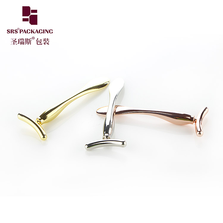 special shape cosmetic wholesale shiny gold silver make up spatula