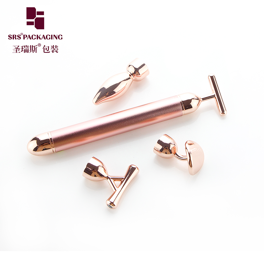 Vibrating skin cae face message tools jade roller stone personal care beauty product with replaceable head