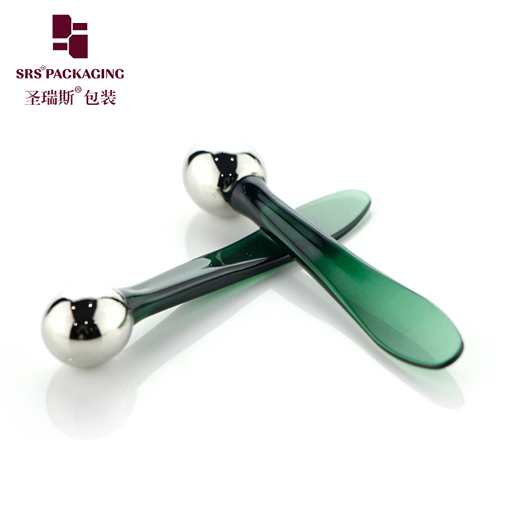 Custom Green Metal Spatula Face Cream Mask Mixing Spoon Cosmetic Mini Spatulas