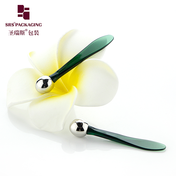 Custom Green Metal Spatula Face Cream Mask Mixing Spoon Cosmetic Mini Spatulas