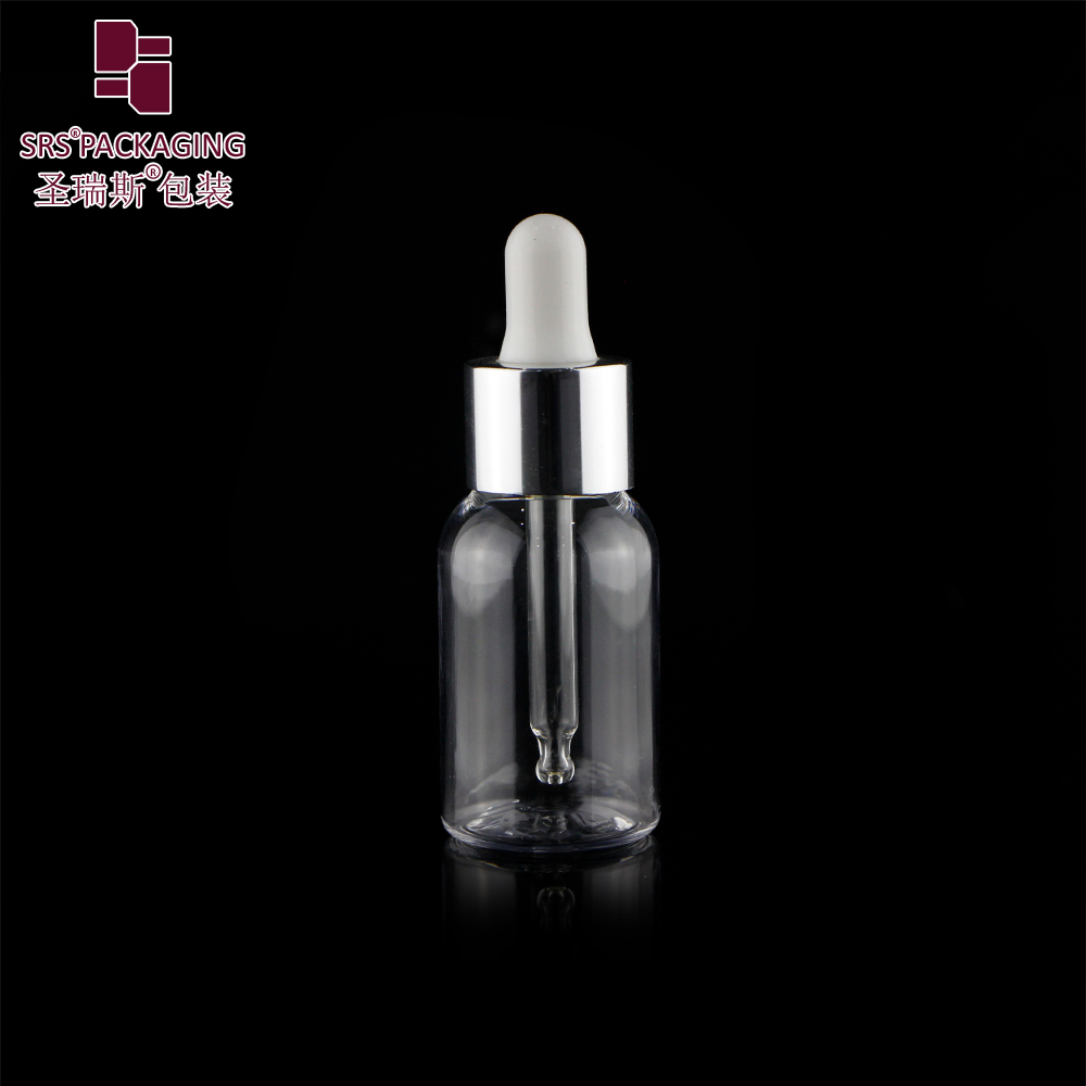 empty cosmetic high quality serum dropper eco friendly 30ml pet bottle