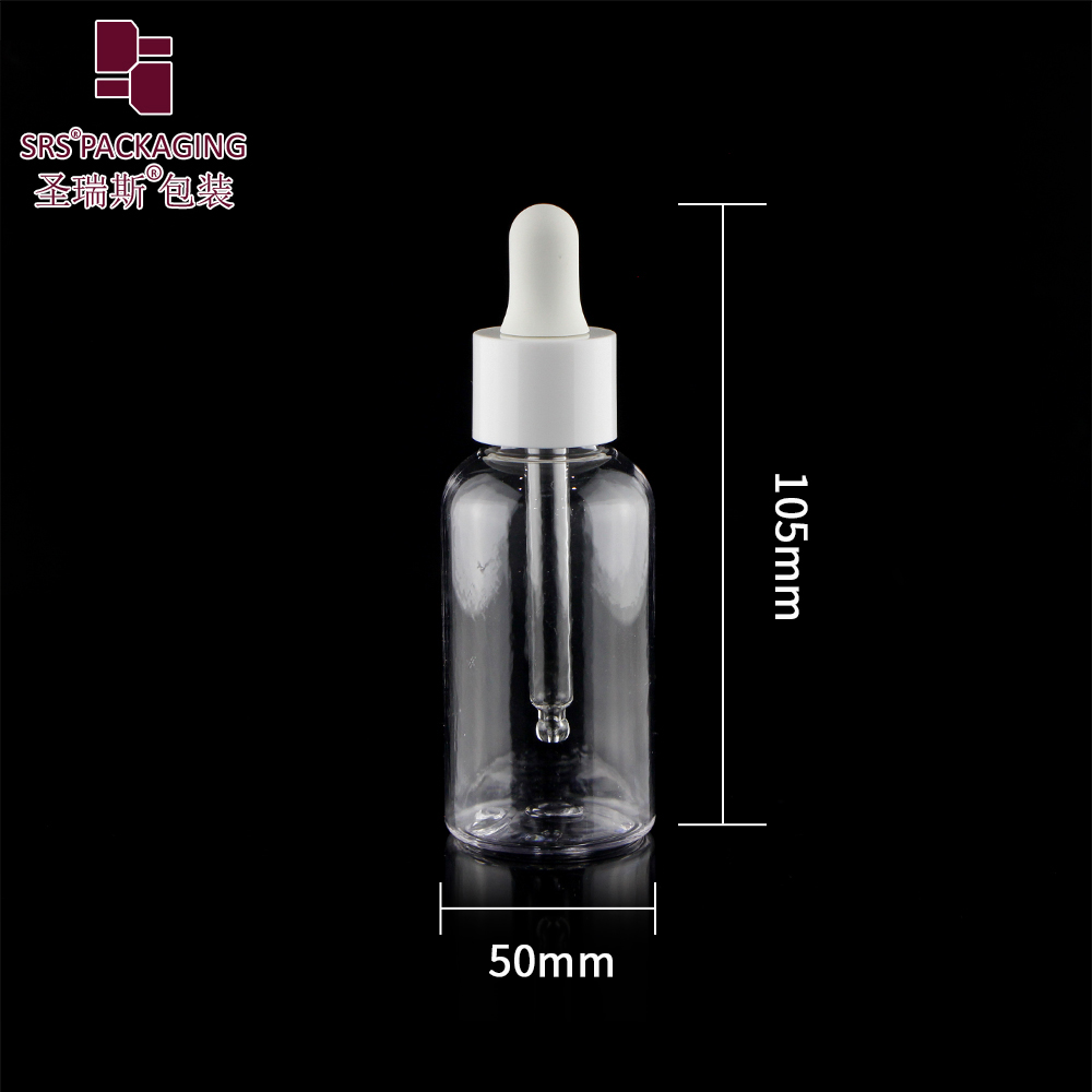 round boston shape plastic eco friendly transparent 50ml 100ml bottle pet