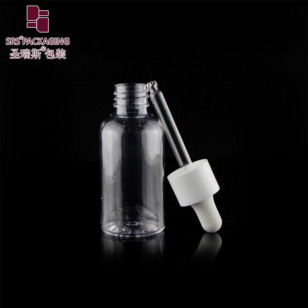 round boston shape plastic eco friendly transparent 50ml 100ml bottle pet