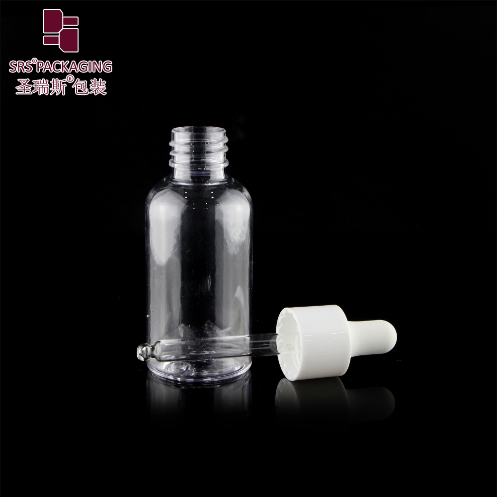 round boston shape plastic eco friendly transparent 50ml 100ml bottle pet