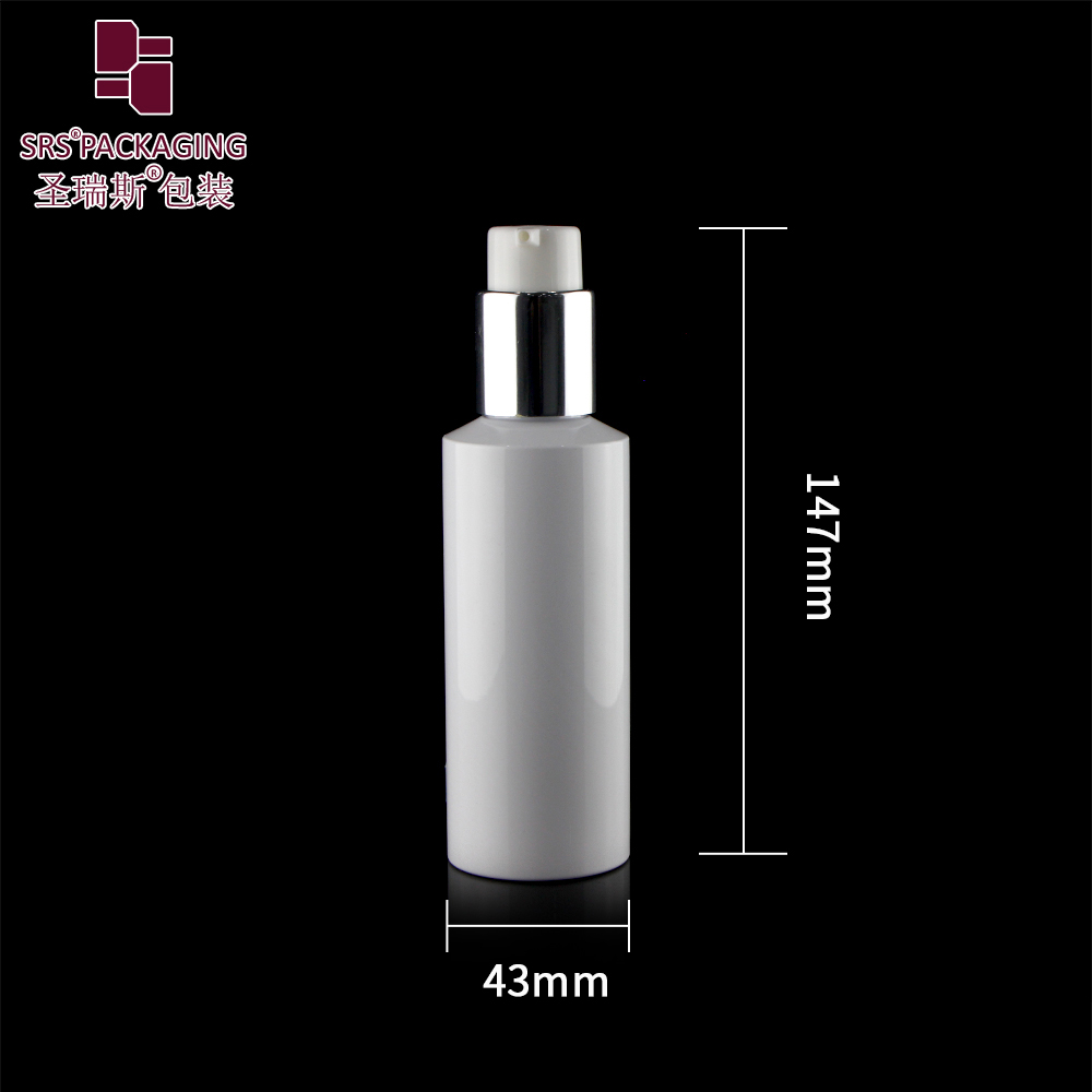 empty injection white custom eco friendly PCR face lotion 120ml pet bottle