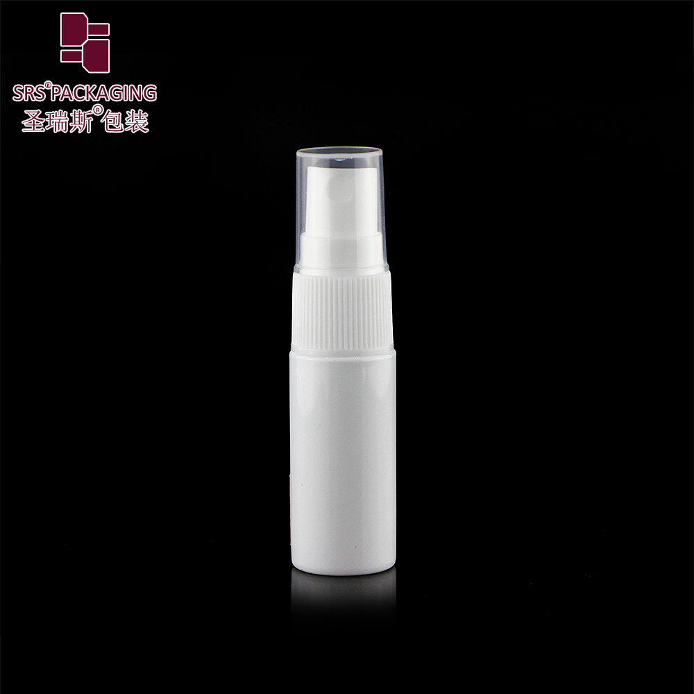 Eco friendly 13ml 15ml 20ml 30ml 50ml 100ml cosmetic PET bottle white pump plastic spray container