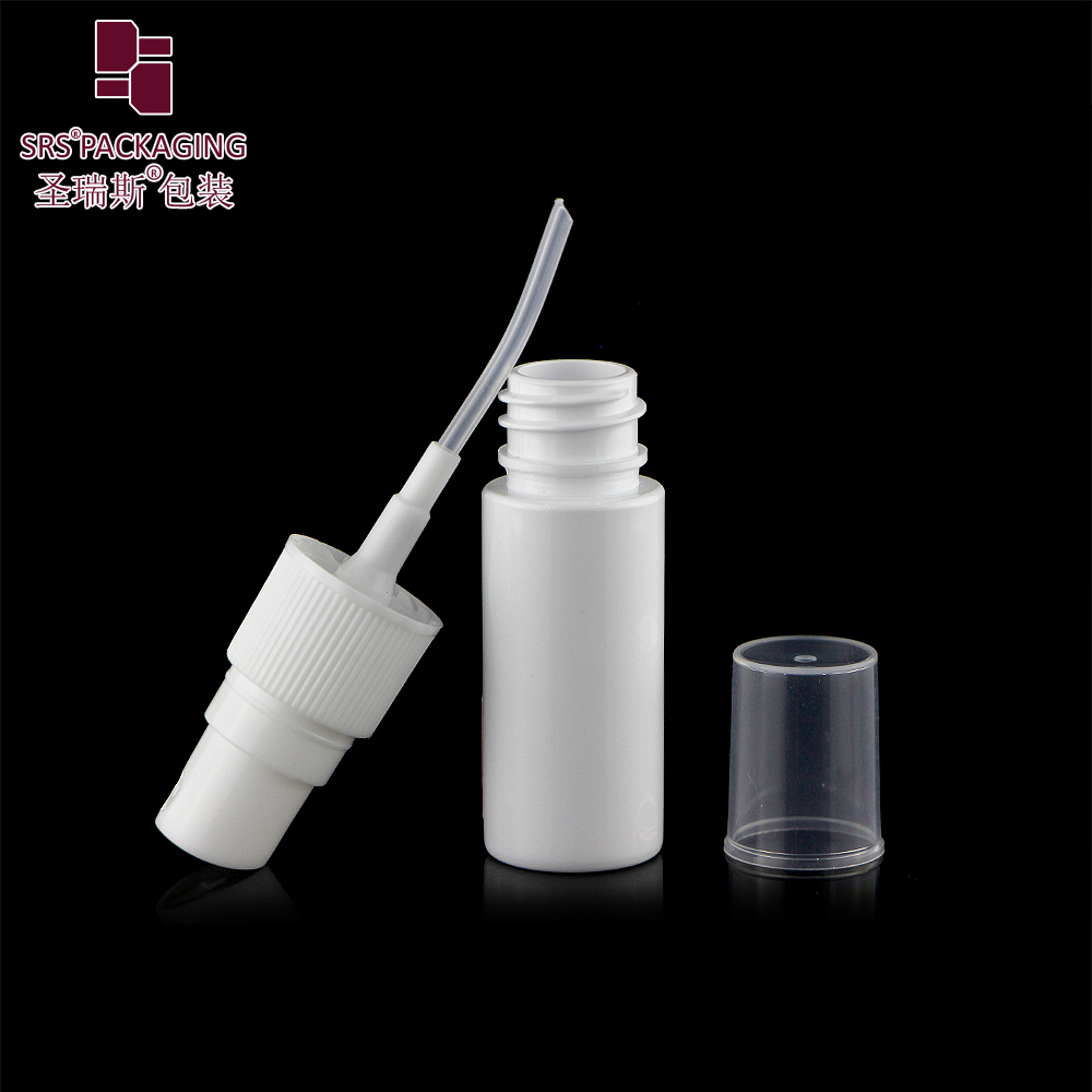 Eco friendly 13ml 15ml 20ml 30ml 50ml 100ml cosmetic PET bottle white pump plastic spray container