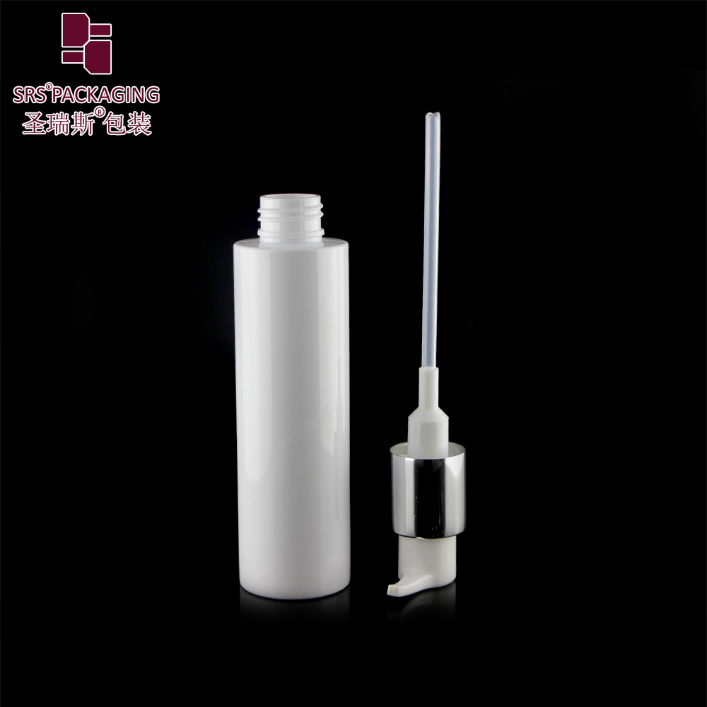 Wholesale custom pet plastic lotion pump bottle eco-friendly cosmetic packaging 150ml