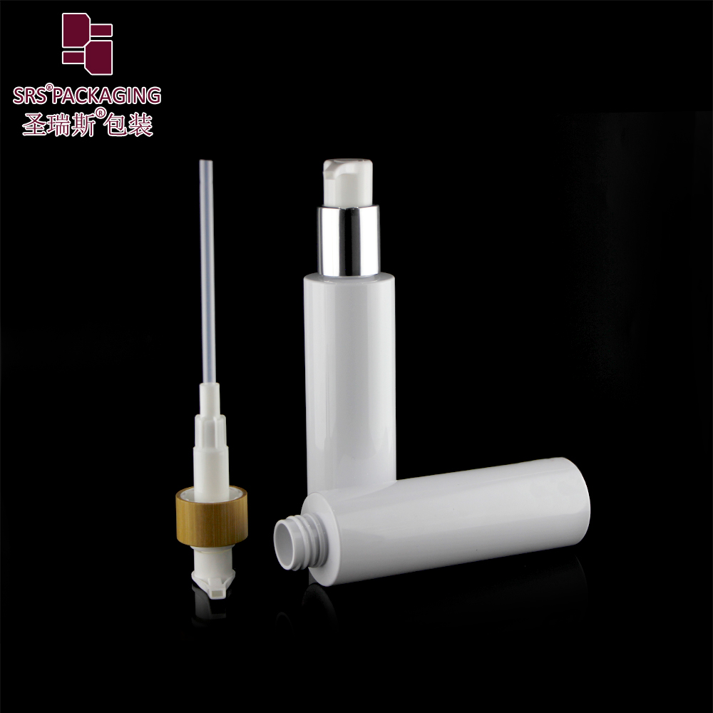 Wholesale custom pet plastic lotion pump bottle eco-friendly cosmetic packaging 150ml