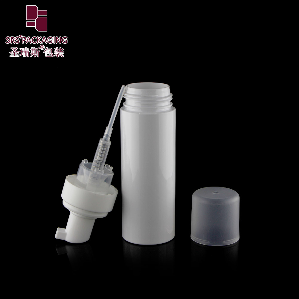 High Quality 180ml PET Empty White Foam Soap Dispenser Pump Bottle for Cosmetic Packaging