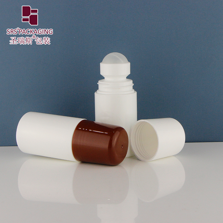 Wholesale cosmetic packaging 60ml PP material empty roll on deodorant bottles