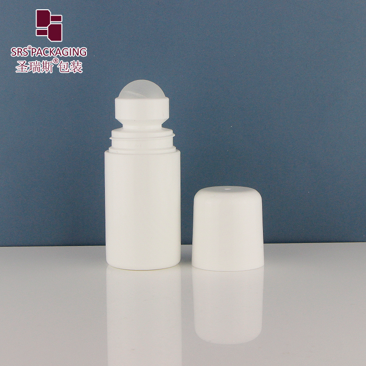 Wholesale cosmetic packaging 60ml PP material empty roll on deodorant bottles