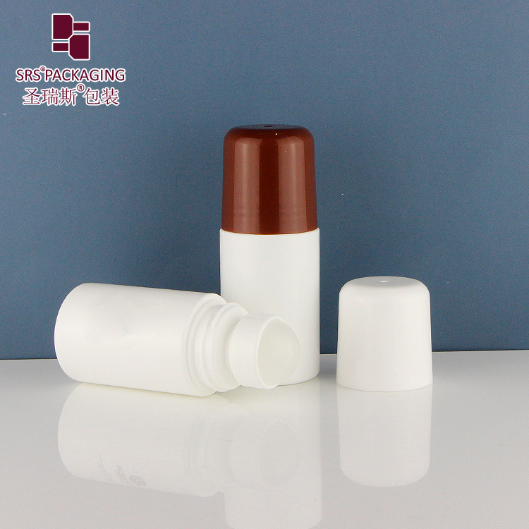 Wholesale cosmetic packaging 60ml PP material empty roll on deodorant bottles