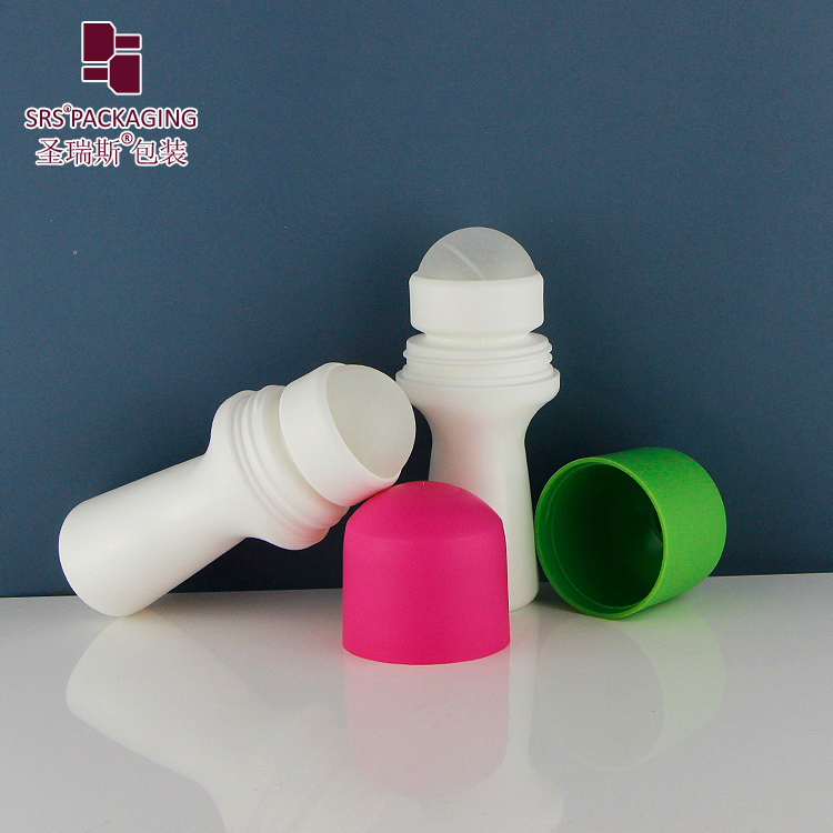 50ml special shape PP PCR cosmetic custom color liquid plastic roll bottle