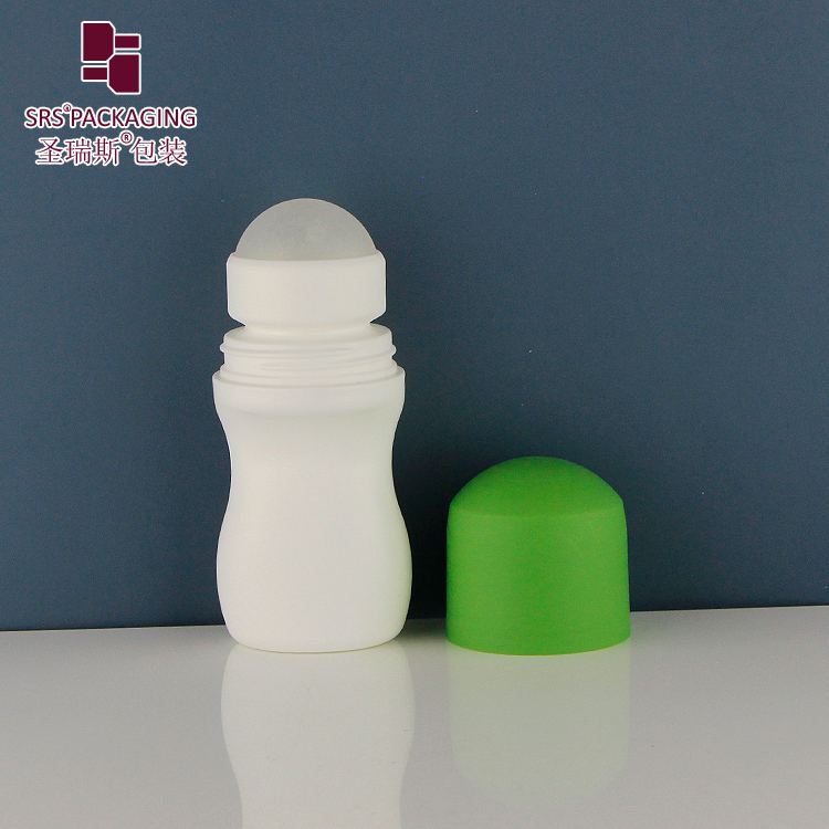50ml special shape PP PCR cosmetic custom color liquid plastic roll bottle