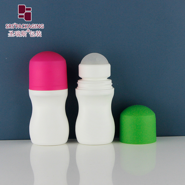 50ml special shape PP PCR cosmetic custom color liquid plastic roll bottle