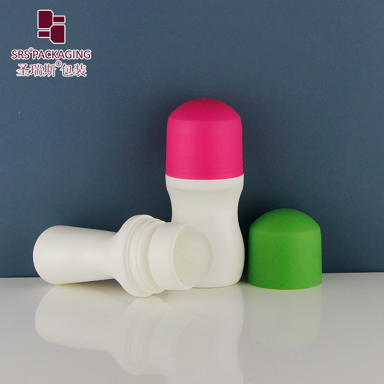 50ml special shape PP PCR cosmetic custom color liquid plastic roll bottle