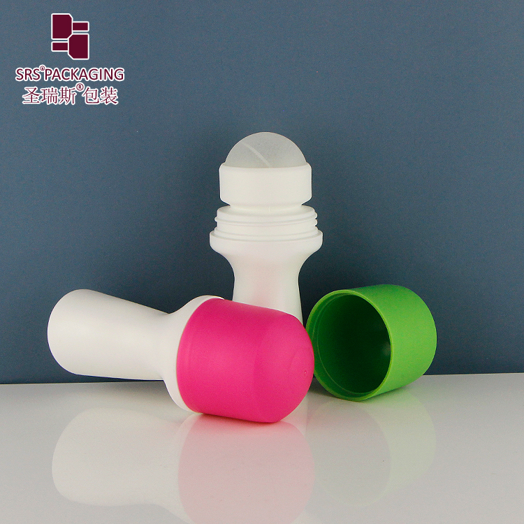 50ml special shape PP PCR cosmetic custom color liquid plastic roll bottle