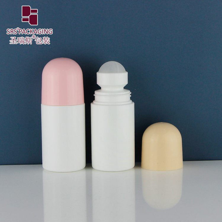 2021 hot sale empty PP plastic eco friendly roller ball plastic deodorant roll on bottle 60ml